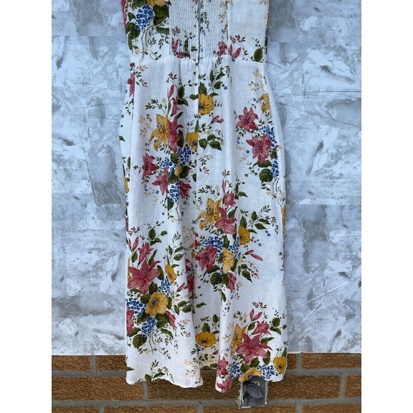 Reformation Spaulding Linen Midi Dress in bouquets printed size 6 - Picture 11 of 12